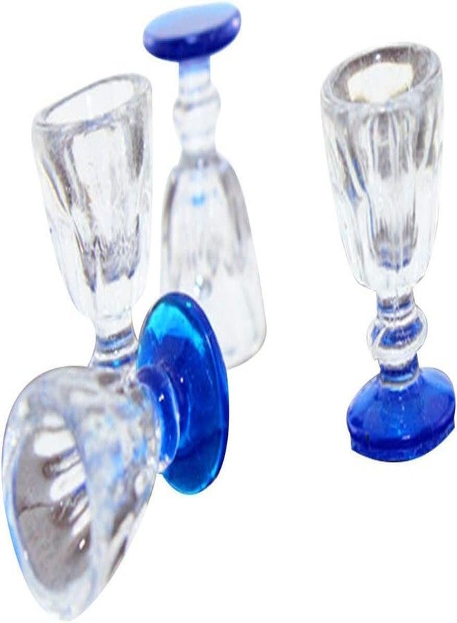 Jizlan 4 Pcs Lovely Miniature Wine Glass 1:6 1:12 Simulation Model Dollhouse Decor Accessory - Image 1